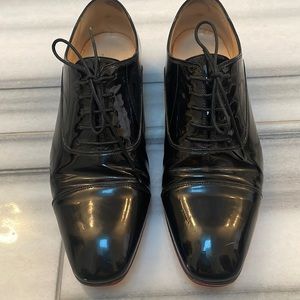 Christian Louboutin Black Patent Leather Oxford Flats Size 39
